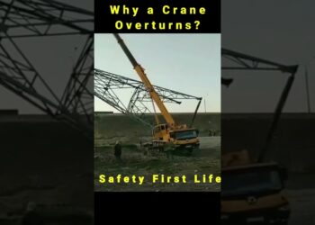 Crane overturning | Lifting Safety | Crane incidents #safetyfirstlife #shorts