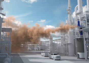 Animation of 2018 Ethylene Release and Fire at Kuraray America in Pasadena, Texas
